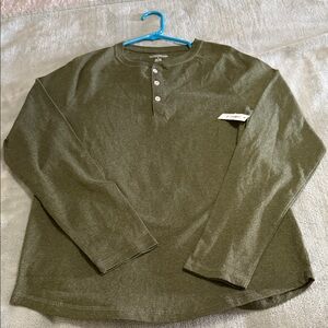 Amazon Essentials Olive Long Sleeve Henley